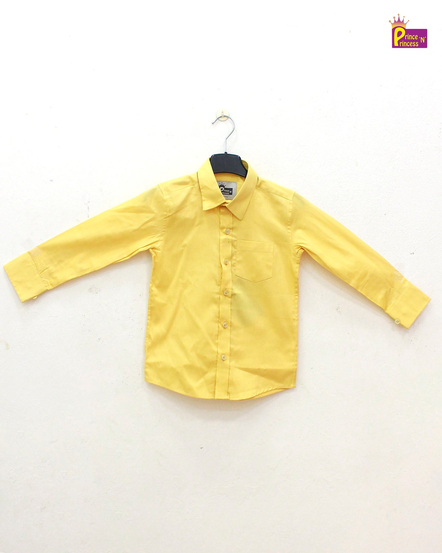 Kids Yellow Plain Full Sleeve shirt ST0141