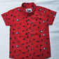 Kids Cotton Printed Red half Sleeve shirt ST151