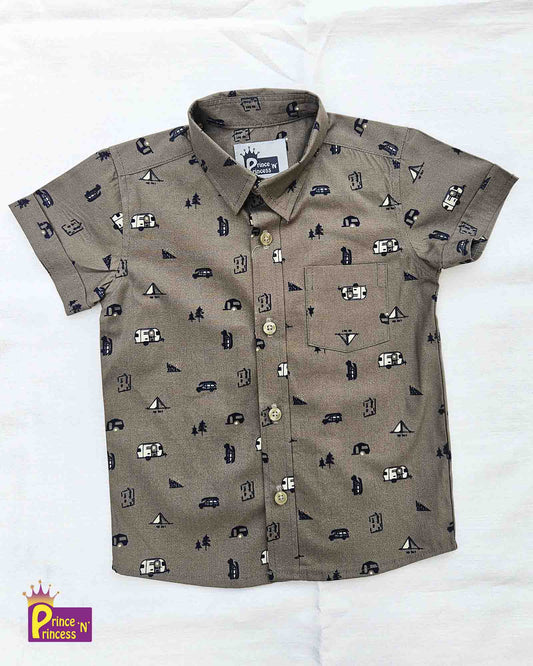 Kids Cotton Printed half Sleeve shirt ST152