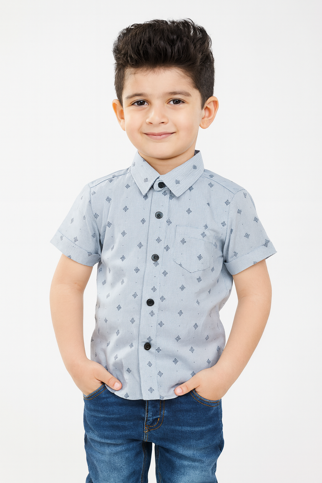 Kids Cotton Printed half Sleeve shirt ST162