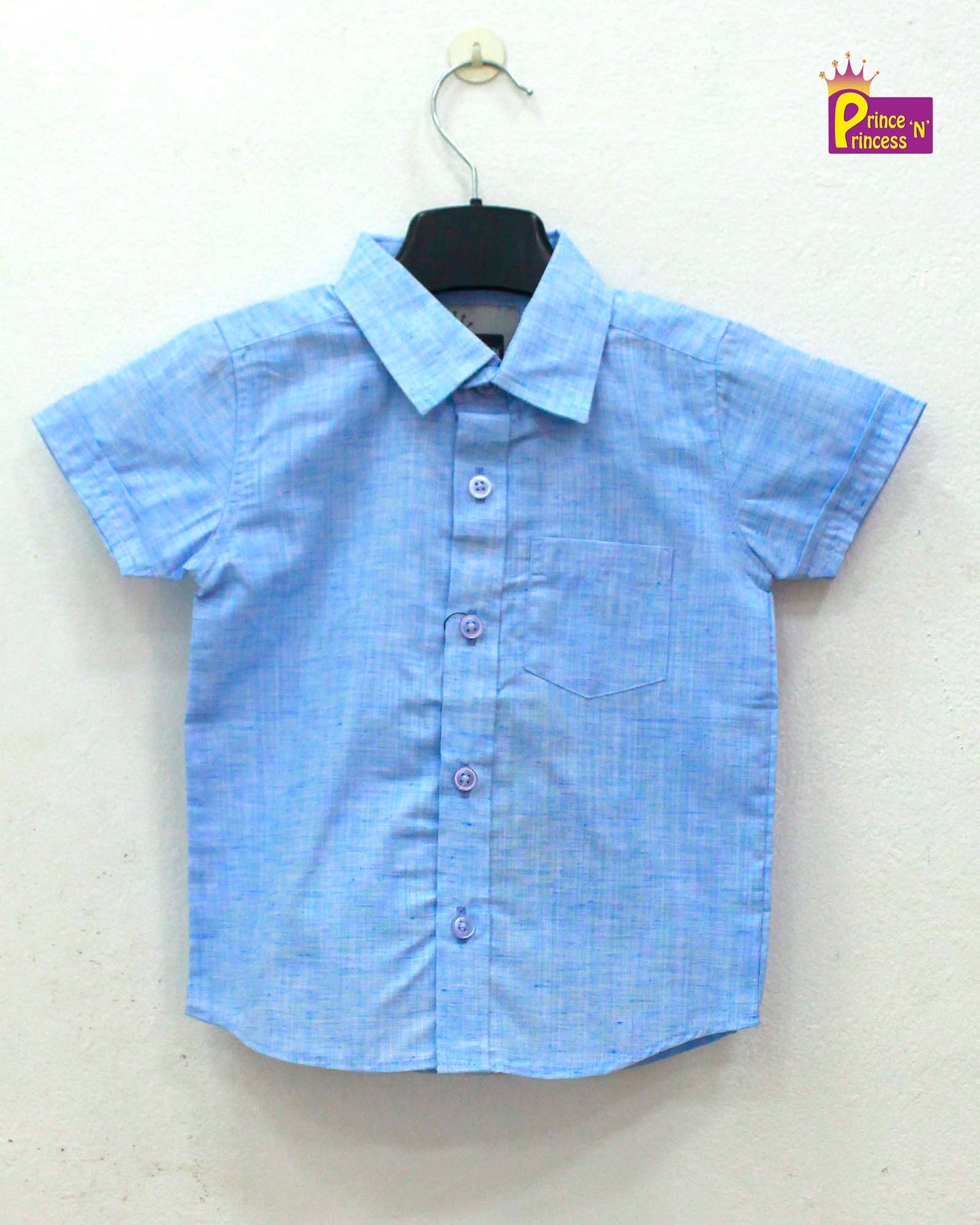 Kids Cotton Blue half Sleeve shirt ST175