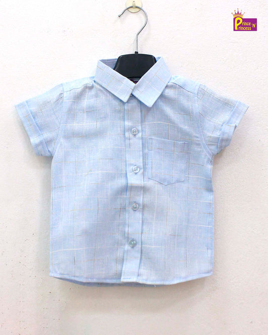 Kids Cotton Blue half Sleeve shirt ST177