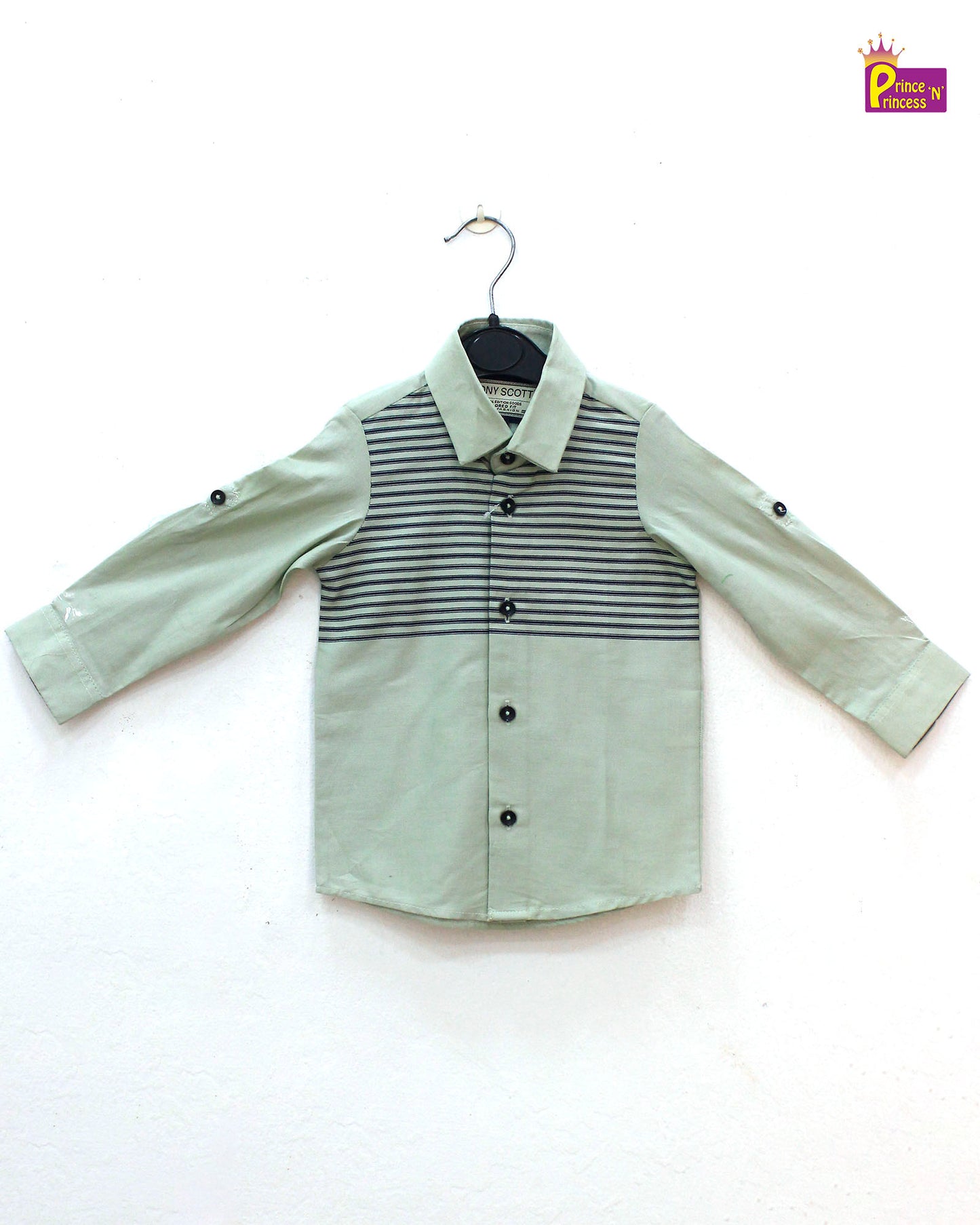 Kids Pistagreen  Cotton Shirt ST185