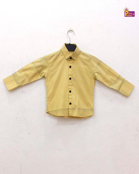 Kids Yellow Cotton Shirt ST187