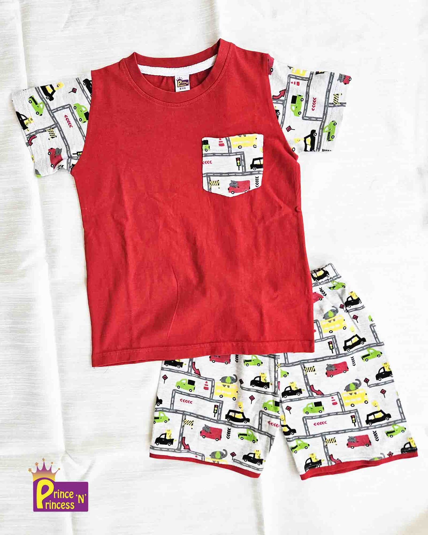 Boys Red TShirt with Trouser TS097