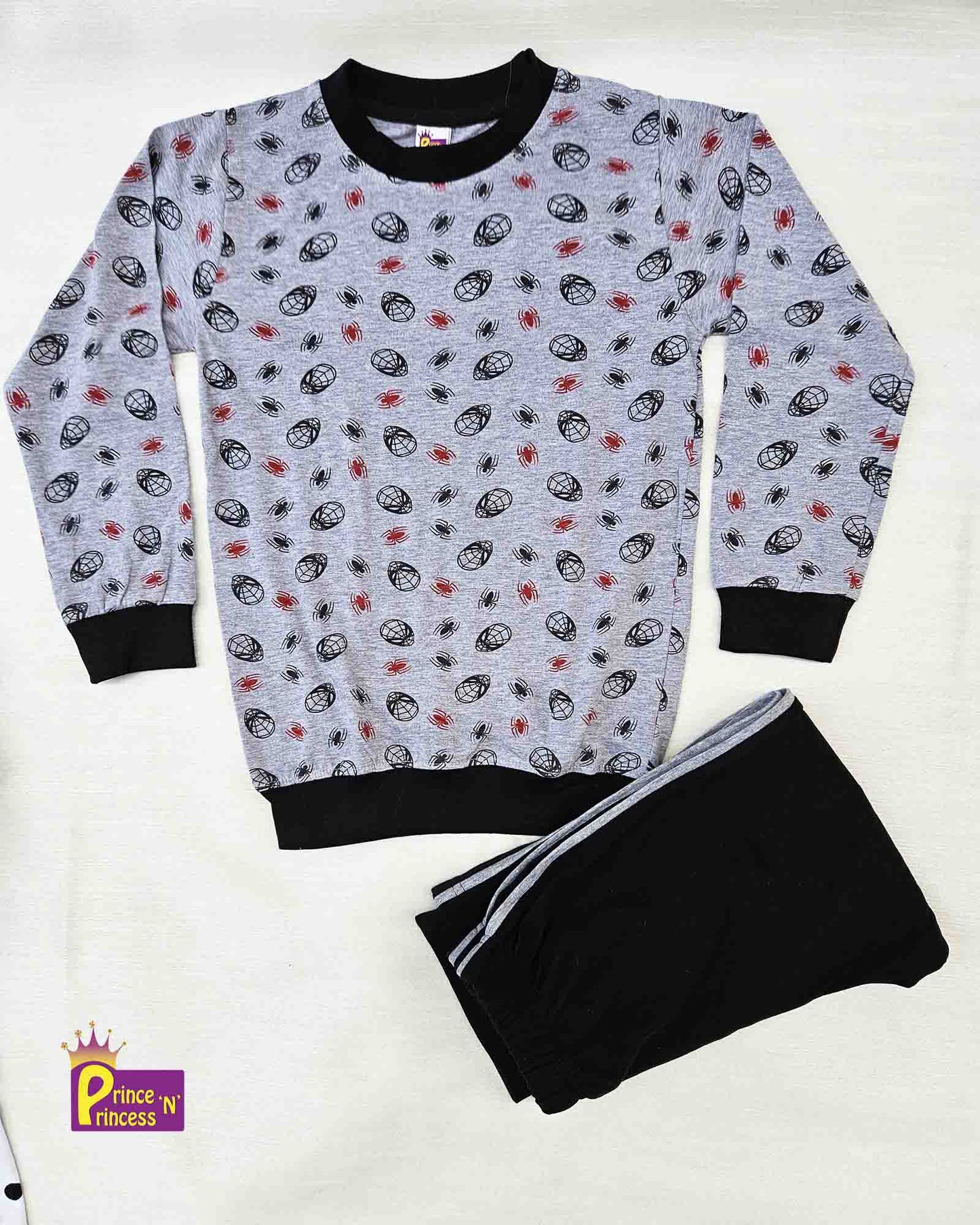 Boys Full hand Spider man Tshirt with Track Pant TS099