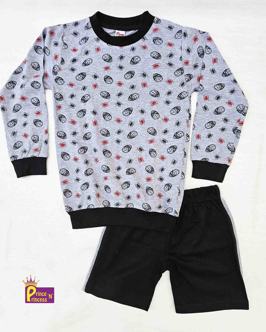 Boys Full hand Spider man Tshirt with Track Pant TS100