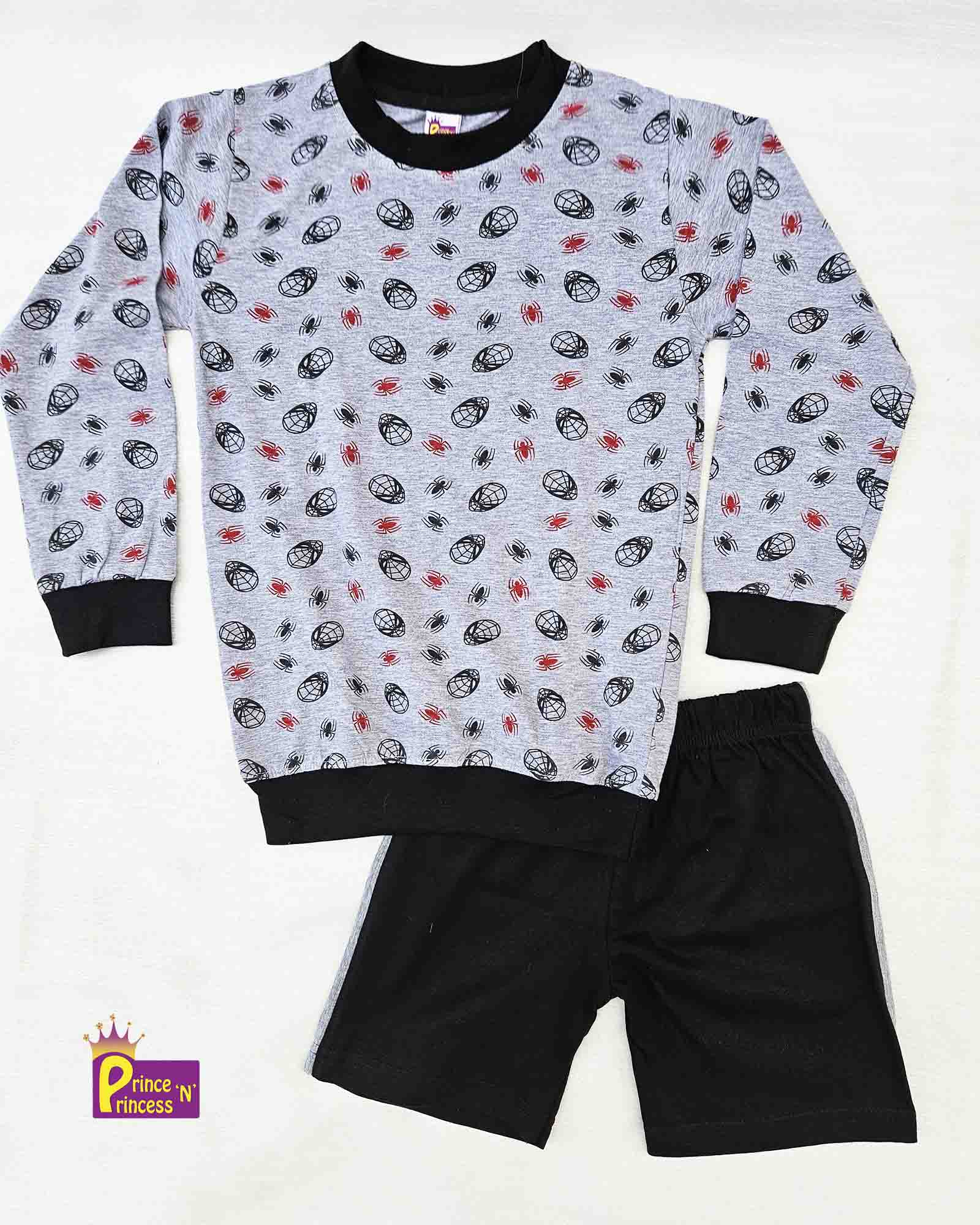 Boys Full hand Spider man Tshirt with Track Pant TS100 Prince N Princess