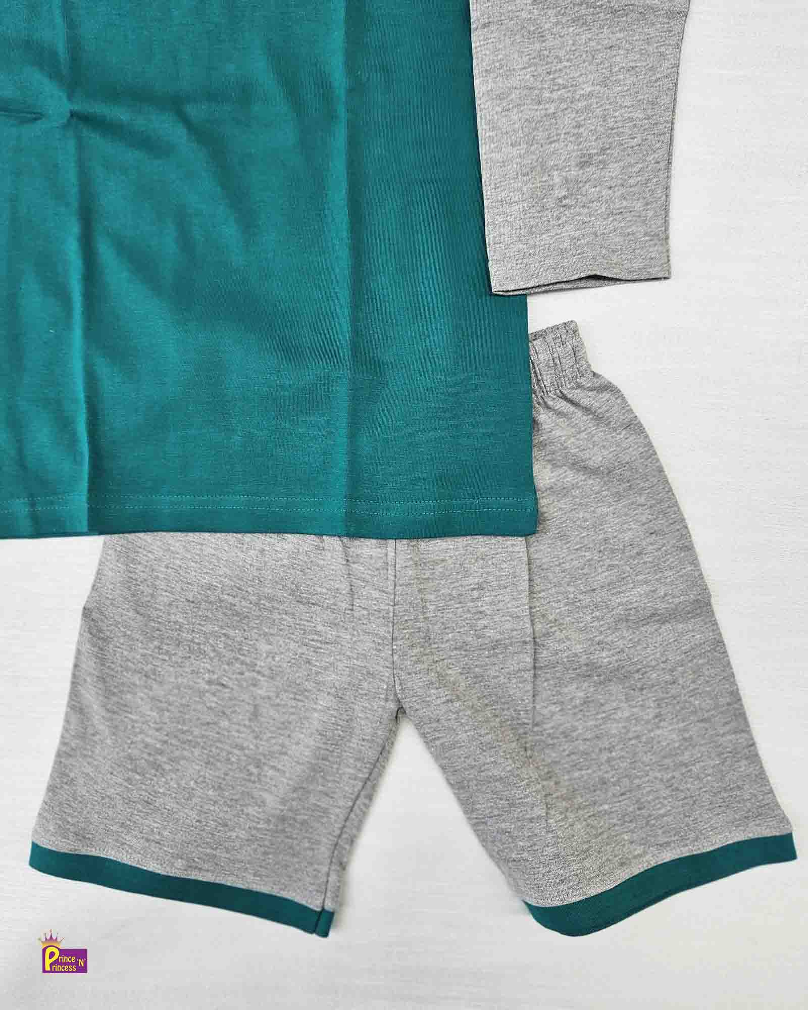 Boys Rama Green Raglan Sleeve Tshirt with Trouser TS101 Prince N Princess