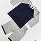 Boys Navy And Grey  Raglan Sleeve T shirt with Trouser TS103