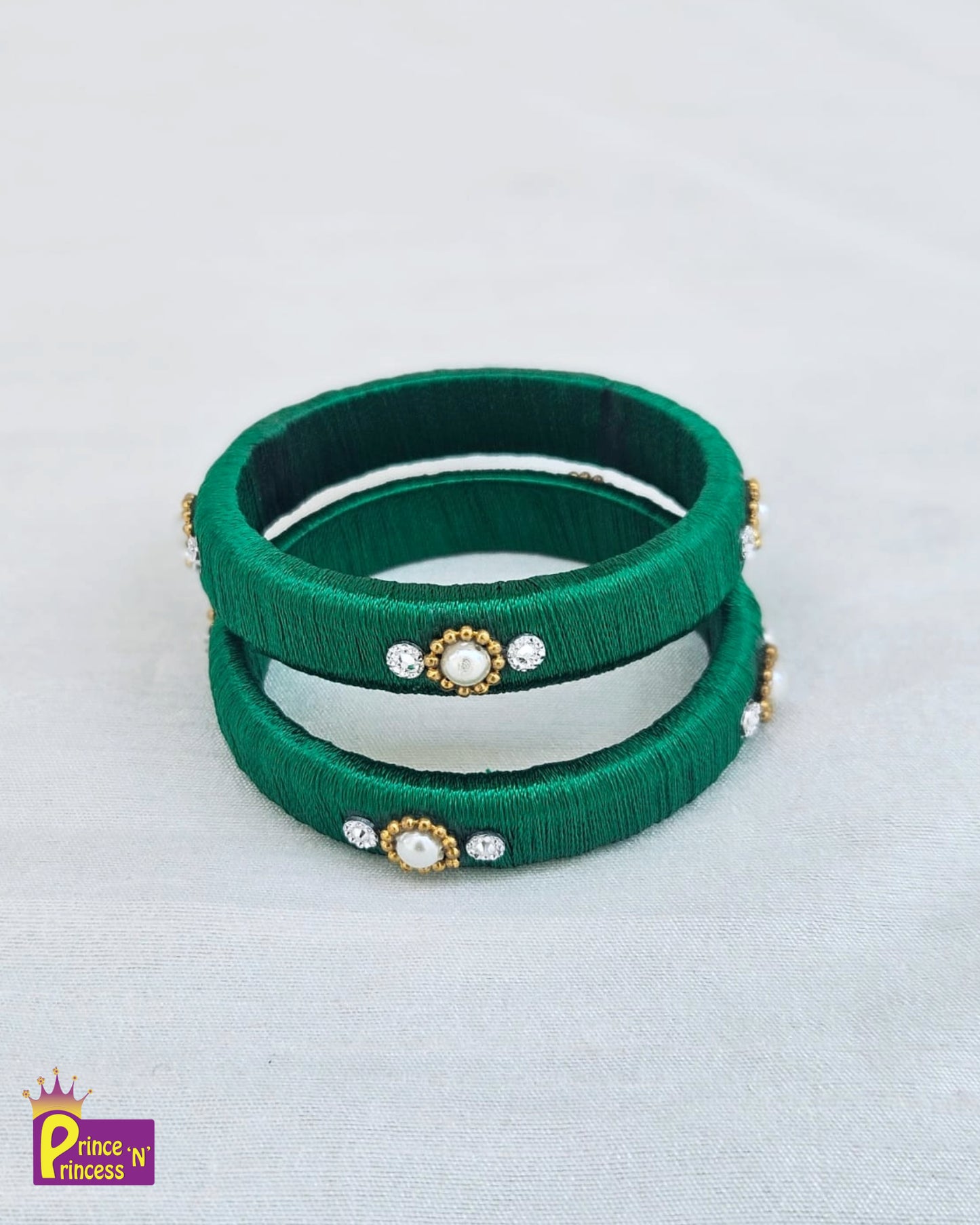 Kids Green Thread Bangles BA009