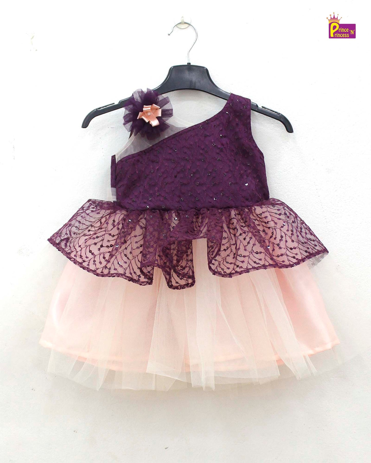 Kids Whine with peach Festival Frock WGF008