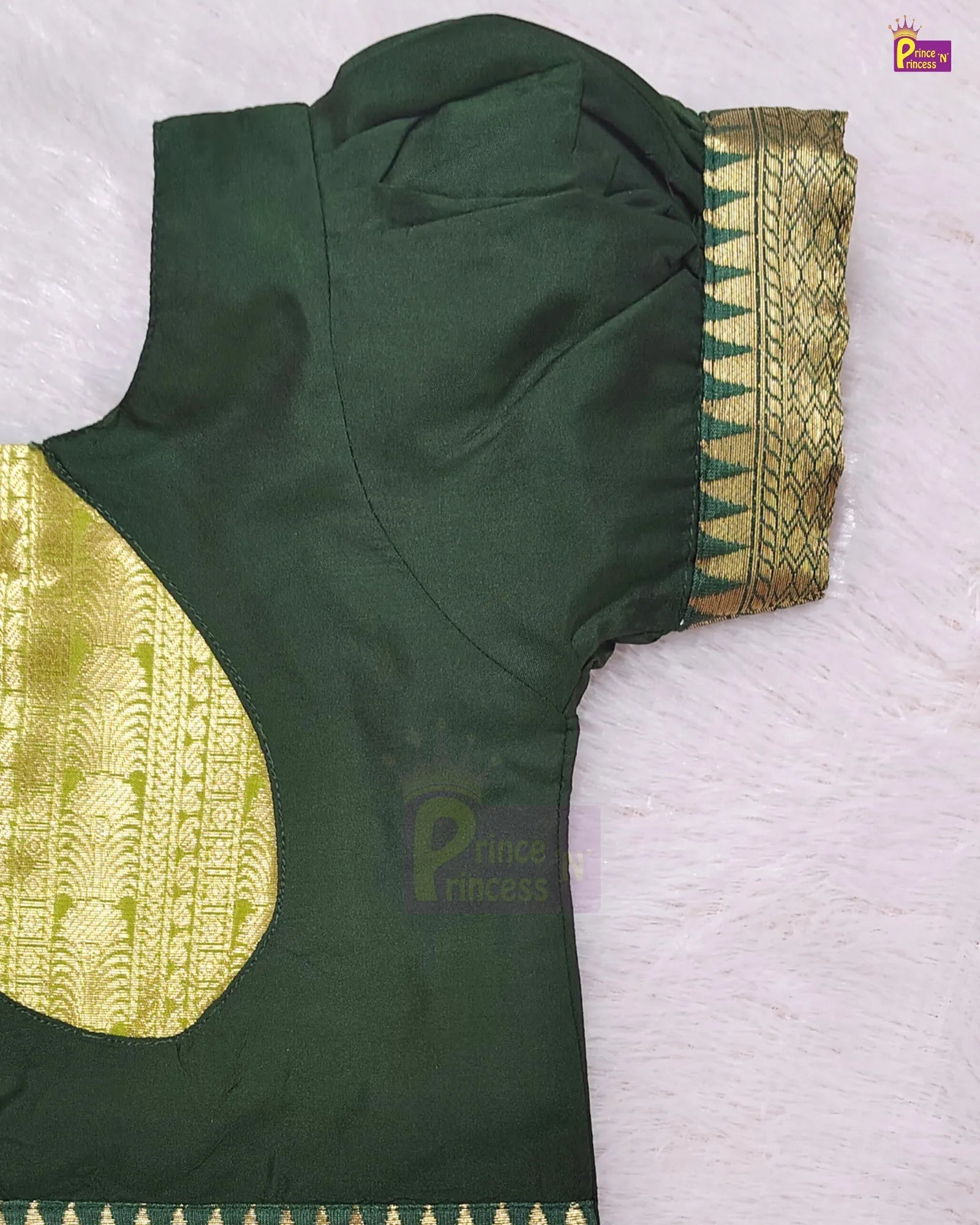 Banarasi Pattu Pavadai - Bottle Green | Diwali Pongal Traditional Wear PPP2094 for kids festival wear