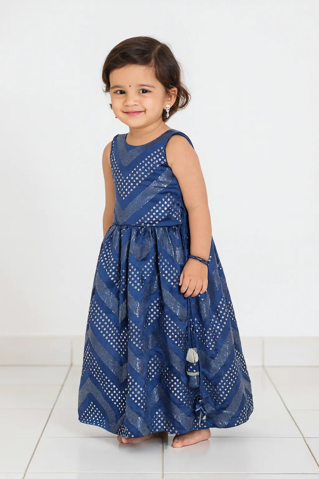 Blue Sequence Mirror ethnic Lehenga Choli LC168 - Prince N Princess