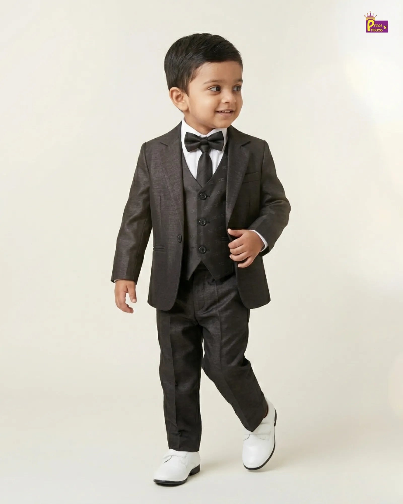 Boys Blazer Overcoat Set in Black KB016 for kids festival wear