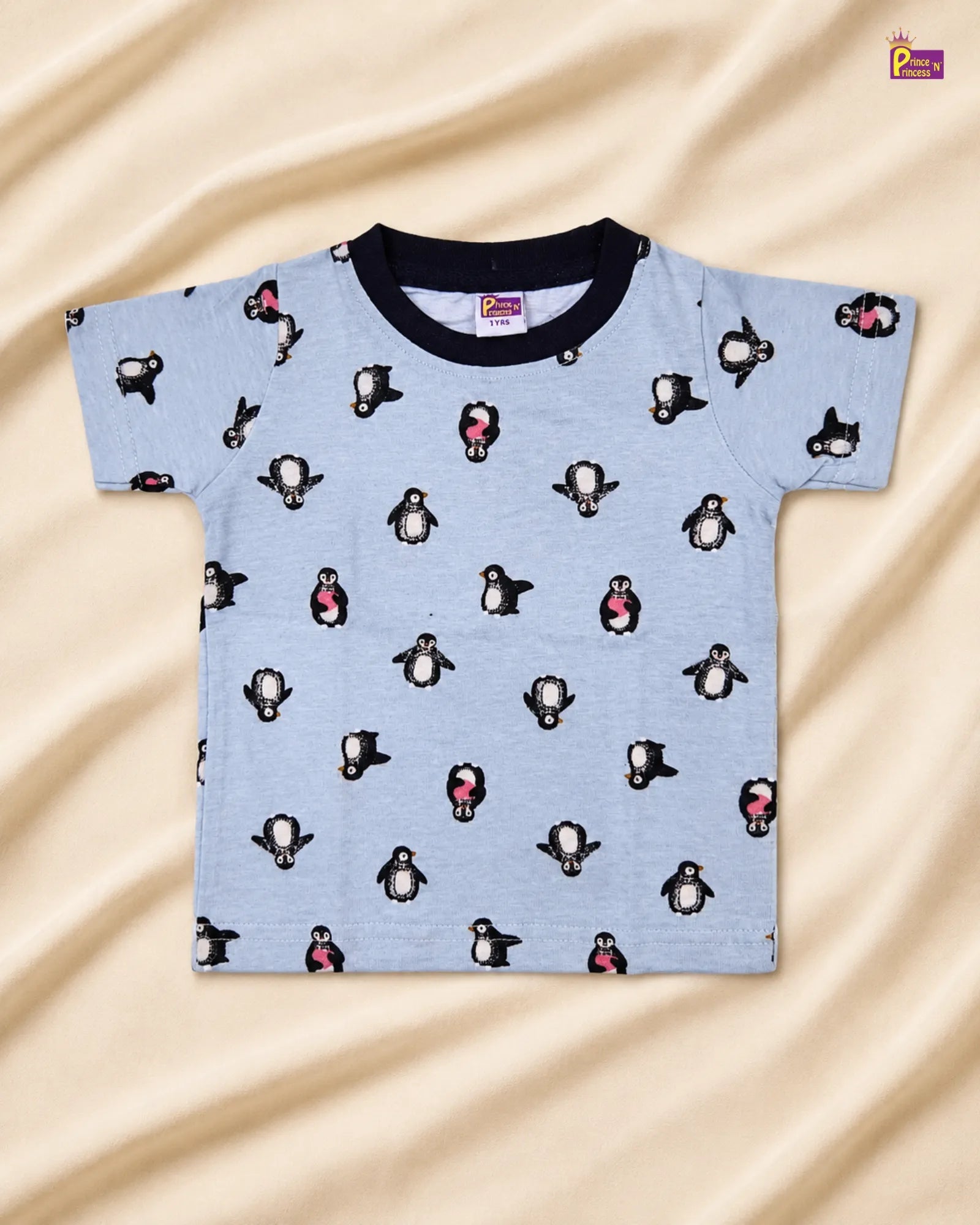 Boys Blue Printed TShirt TS068 for kids festival wear
