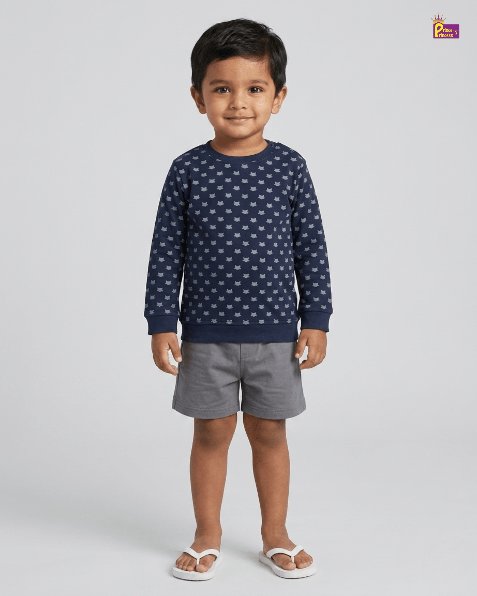 Boys Blue Printed TShirt TS094 for kids festival wear