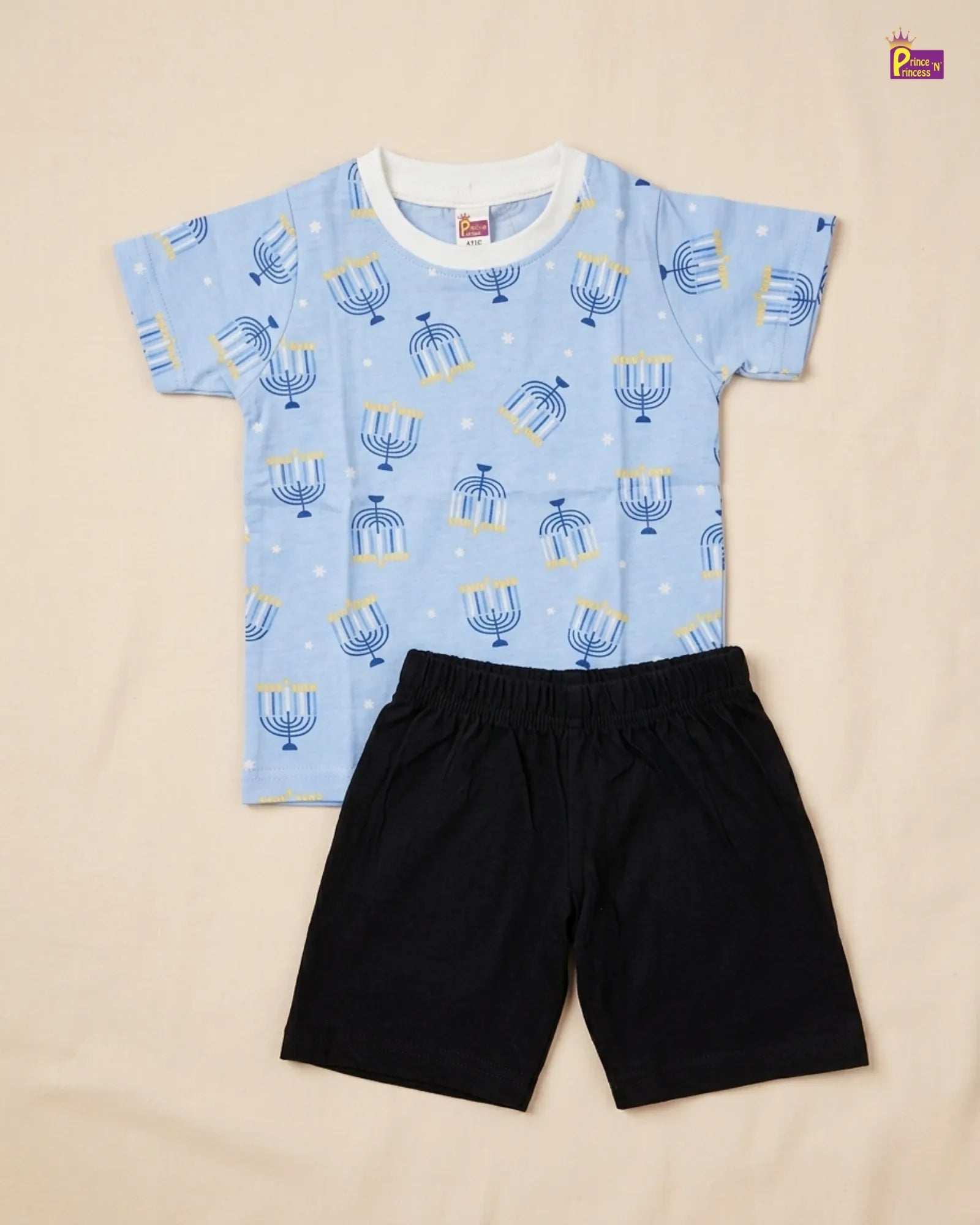 Boys Blue Printed TShirt with Trouser TS082 for kids festival wear
