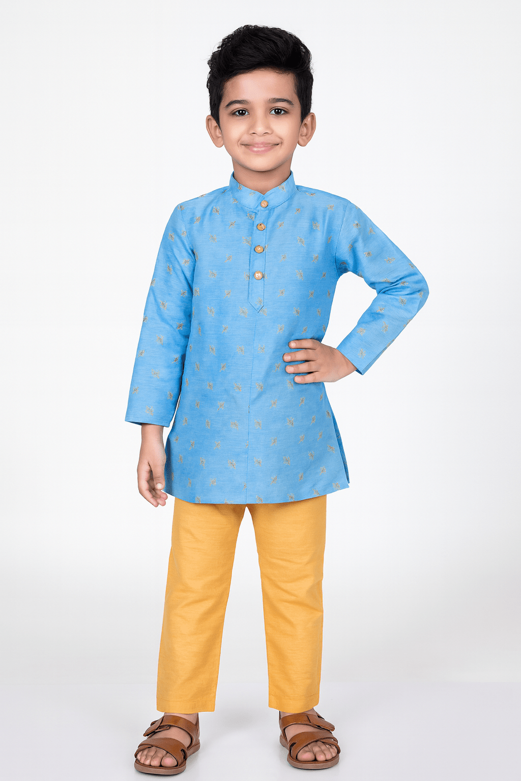 Boys Blue sandal Kurta Pajama KP105 for kids festival wear