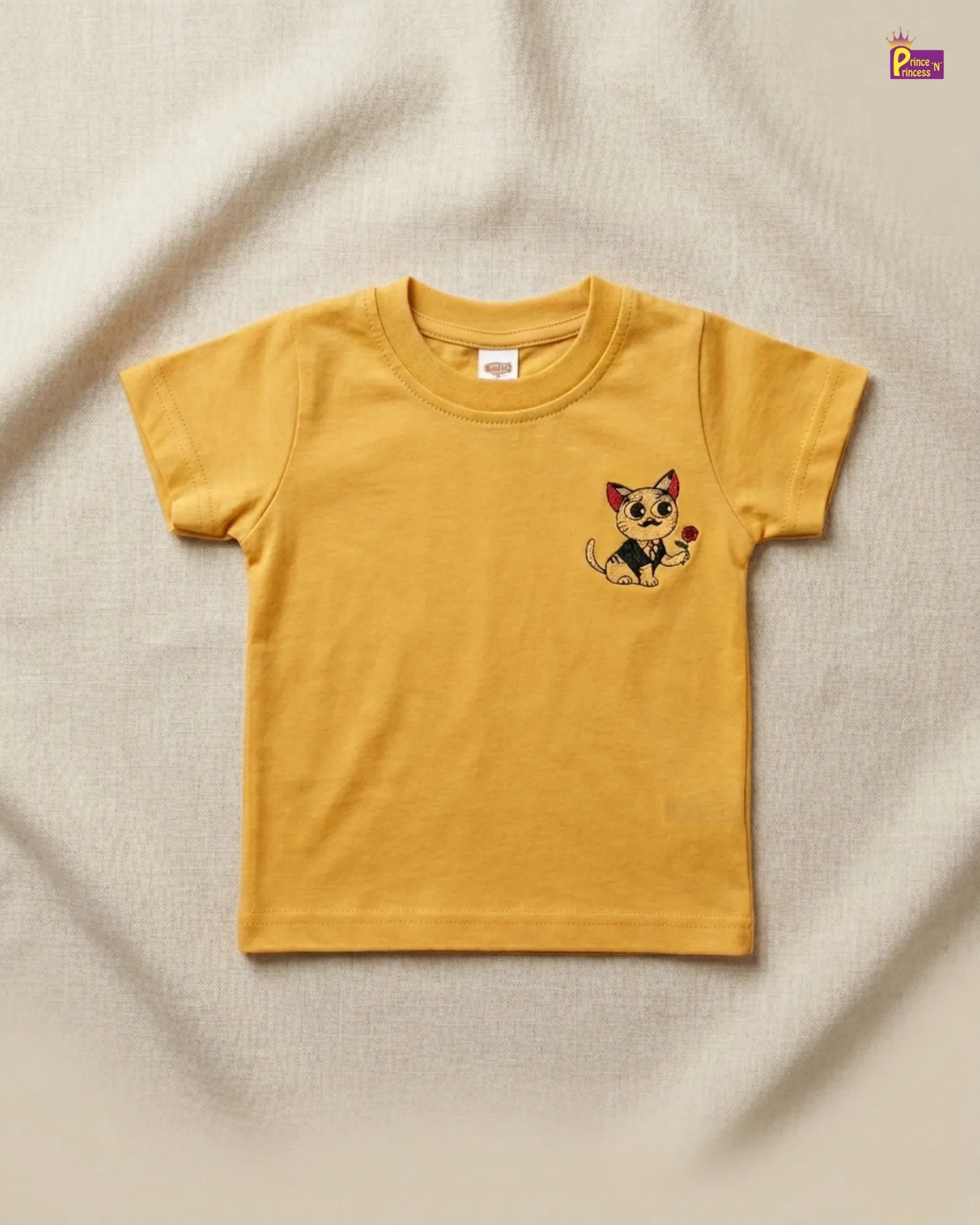 Boys Cotton Fused in Yellow T-Shirt TS079 for kids festival wear