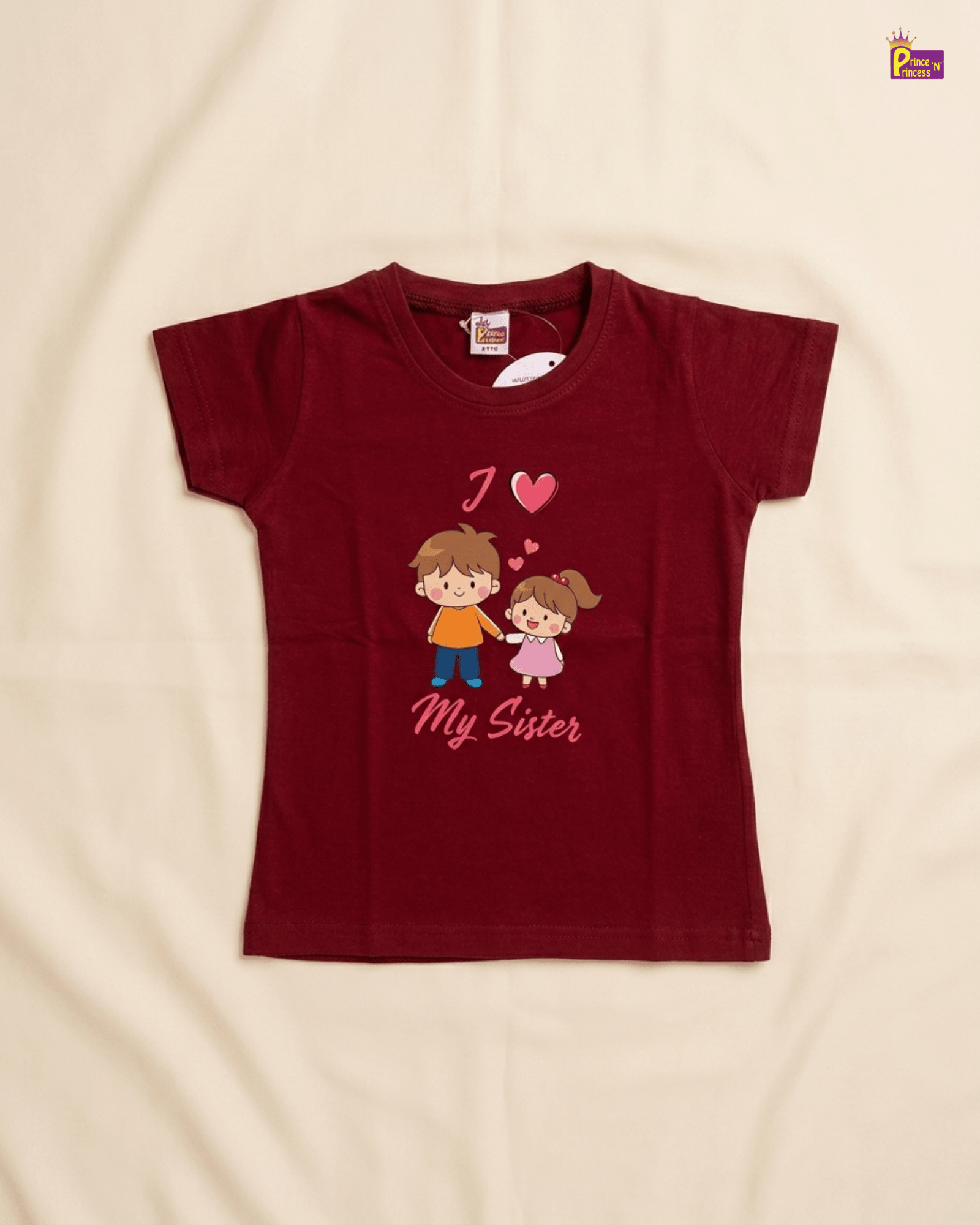 Boys Cotton Fused T-Shirt in Maroon TS125 for kids festival wear