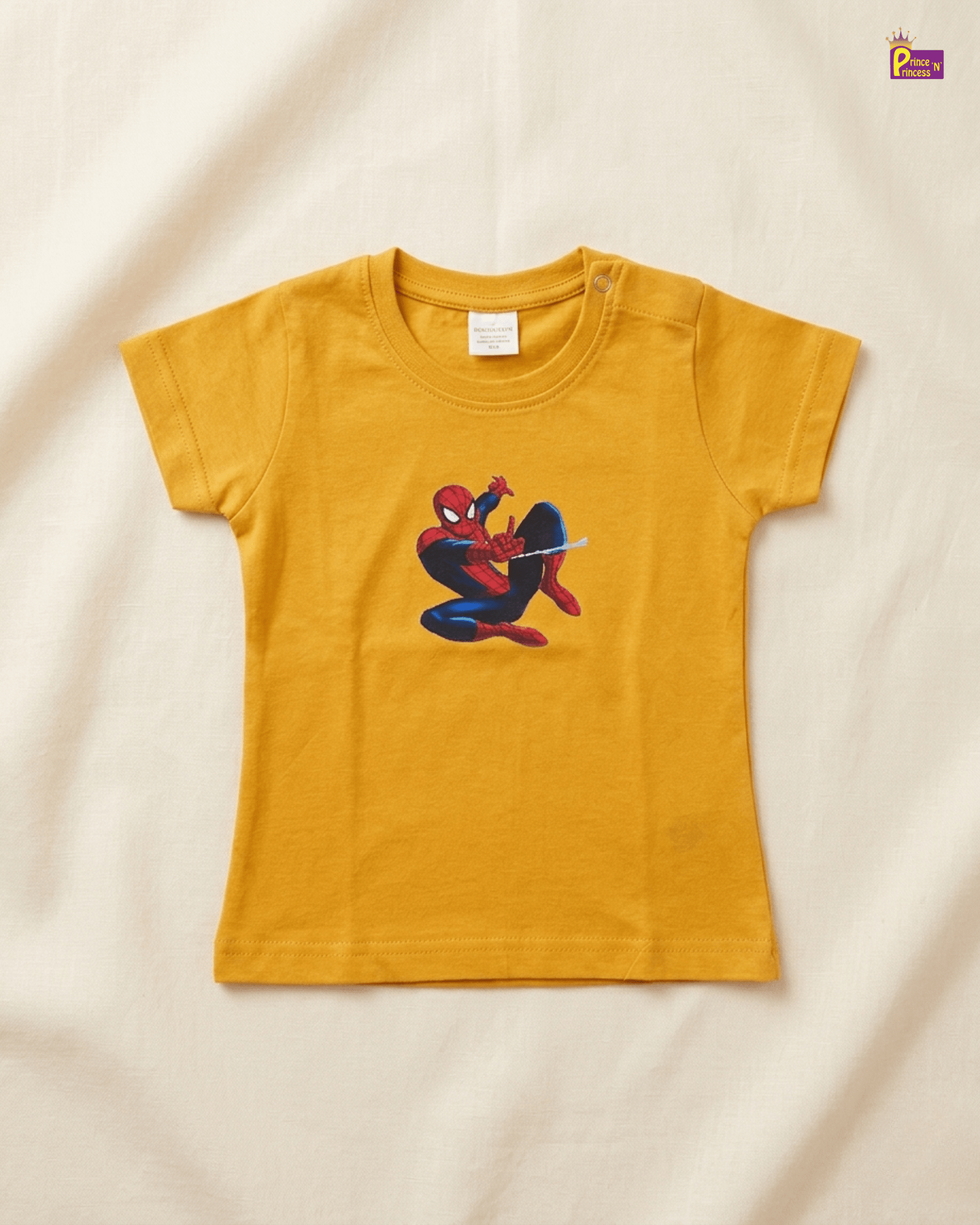 Boys Cotton Fused T-Shirt in Mustard TS192 for kids festival wear