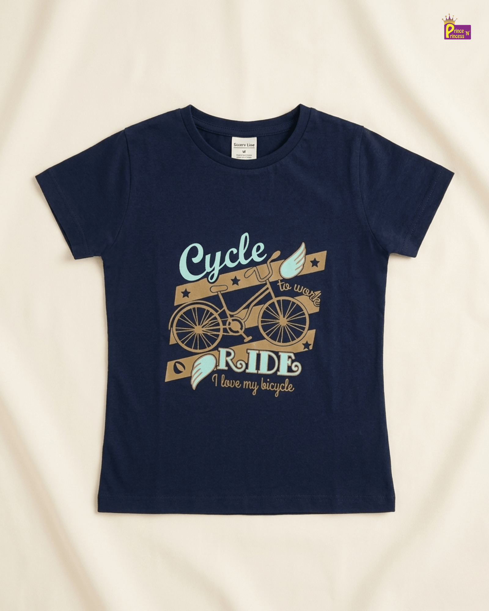 Boys Cotton Fused T-Shirt in Navy TS193 for kids festival wear