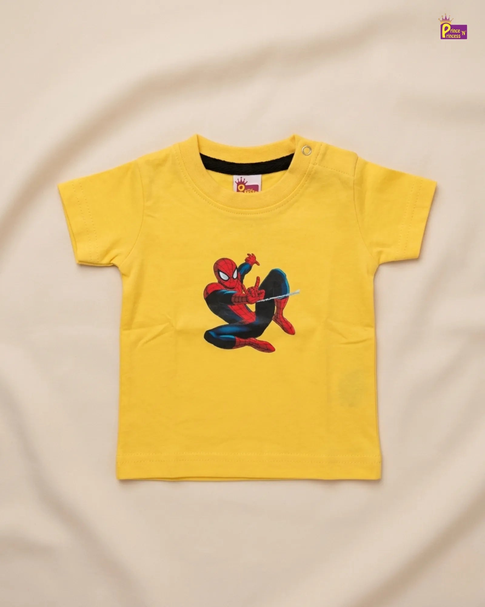 Boys Cotton Fused T-Shirt in Yellow TS123 for kids festival wear