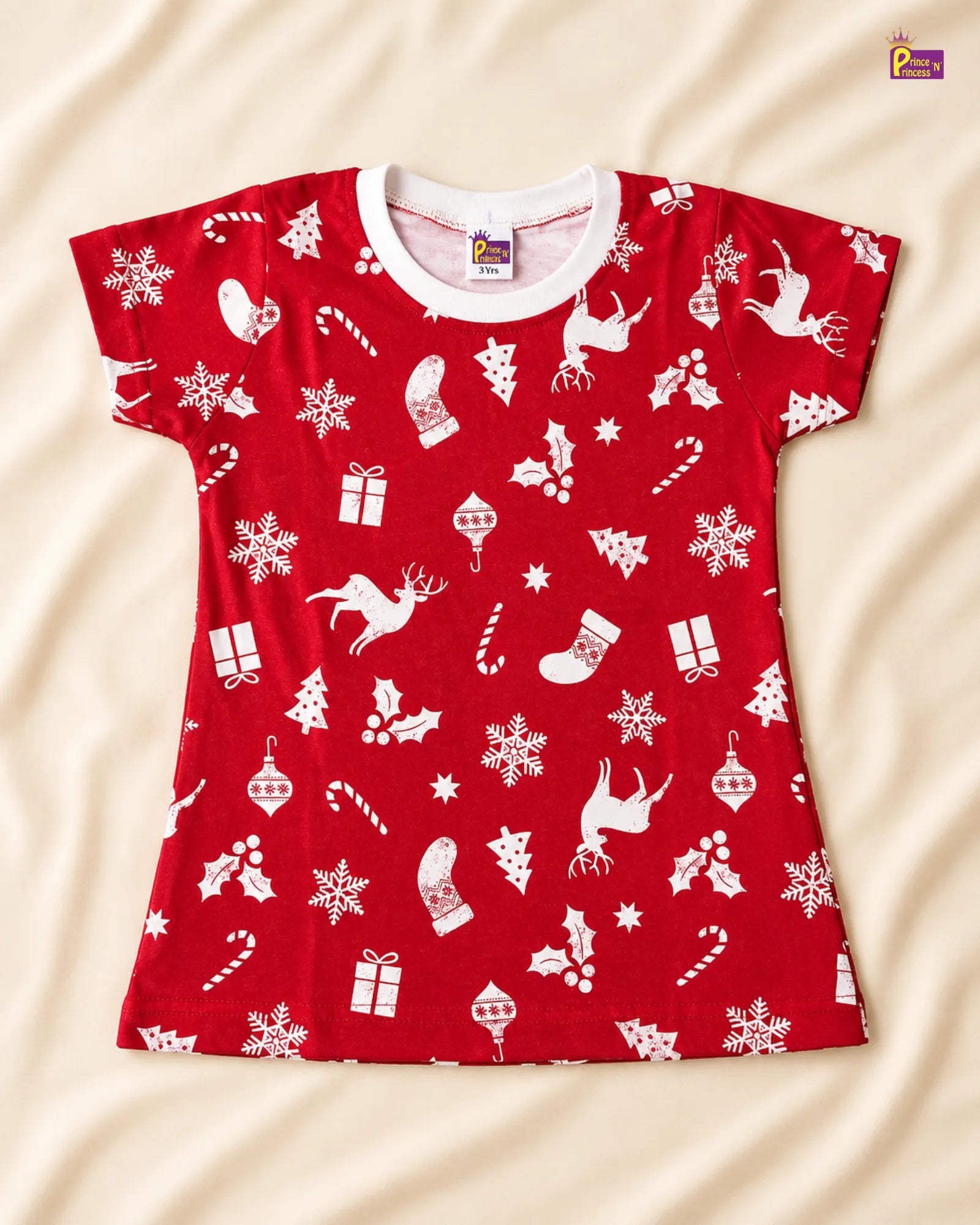 Boys Cotton Printed in Red T-Shirt TS077 for kids festival wear