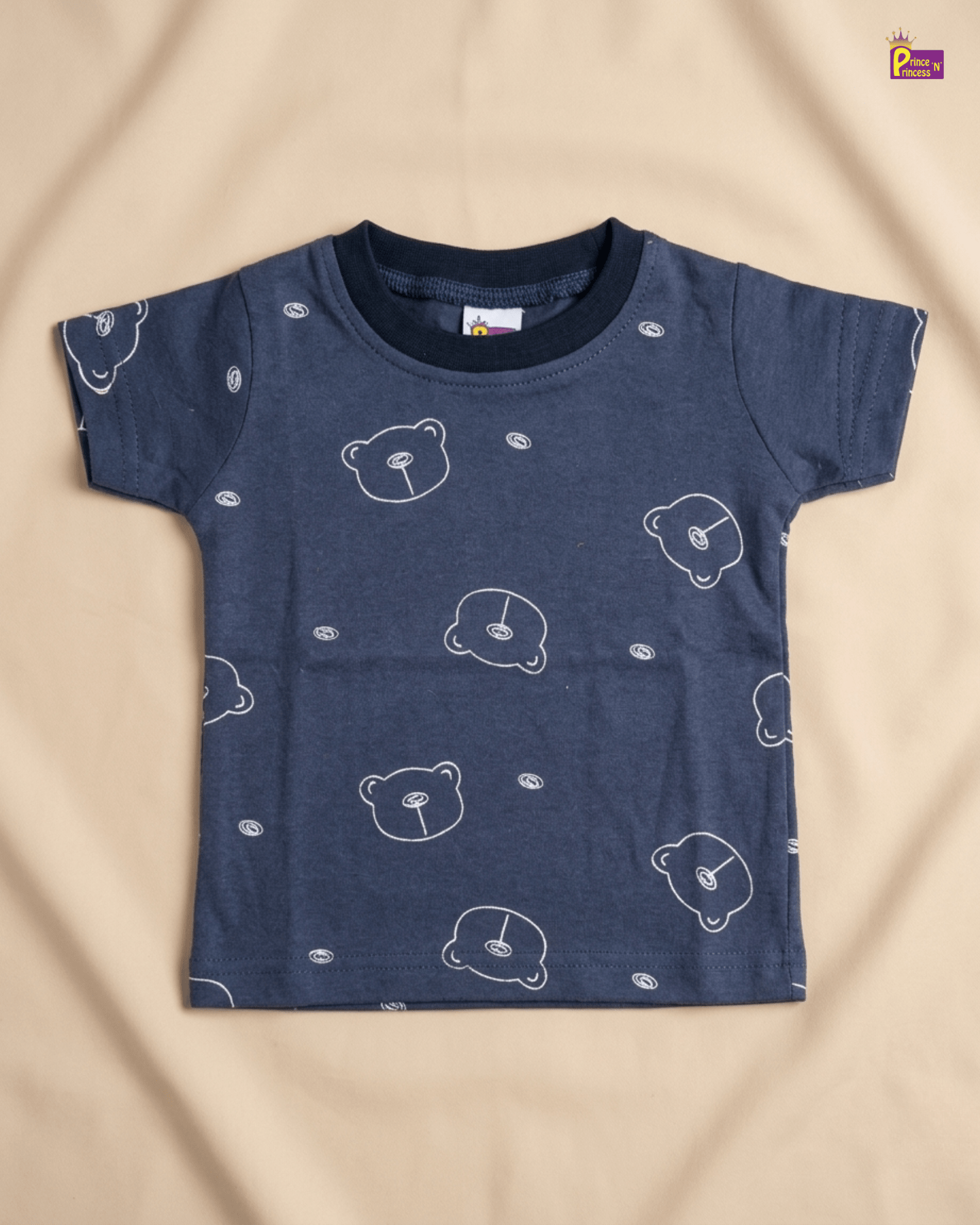Boys Cotton Printed TShirt in Blue TS078 for kids festival wear
