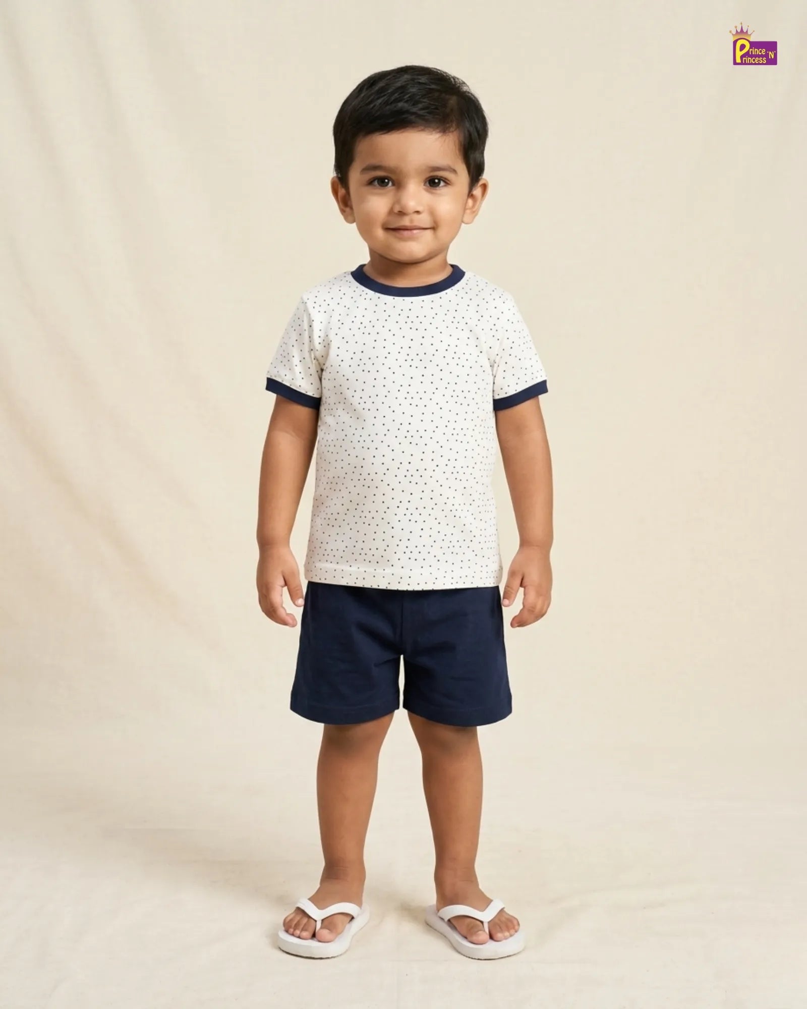 Boys Cotton Prnted in White T-Shirt TS076 for kids festival wear