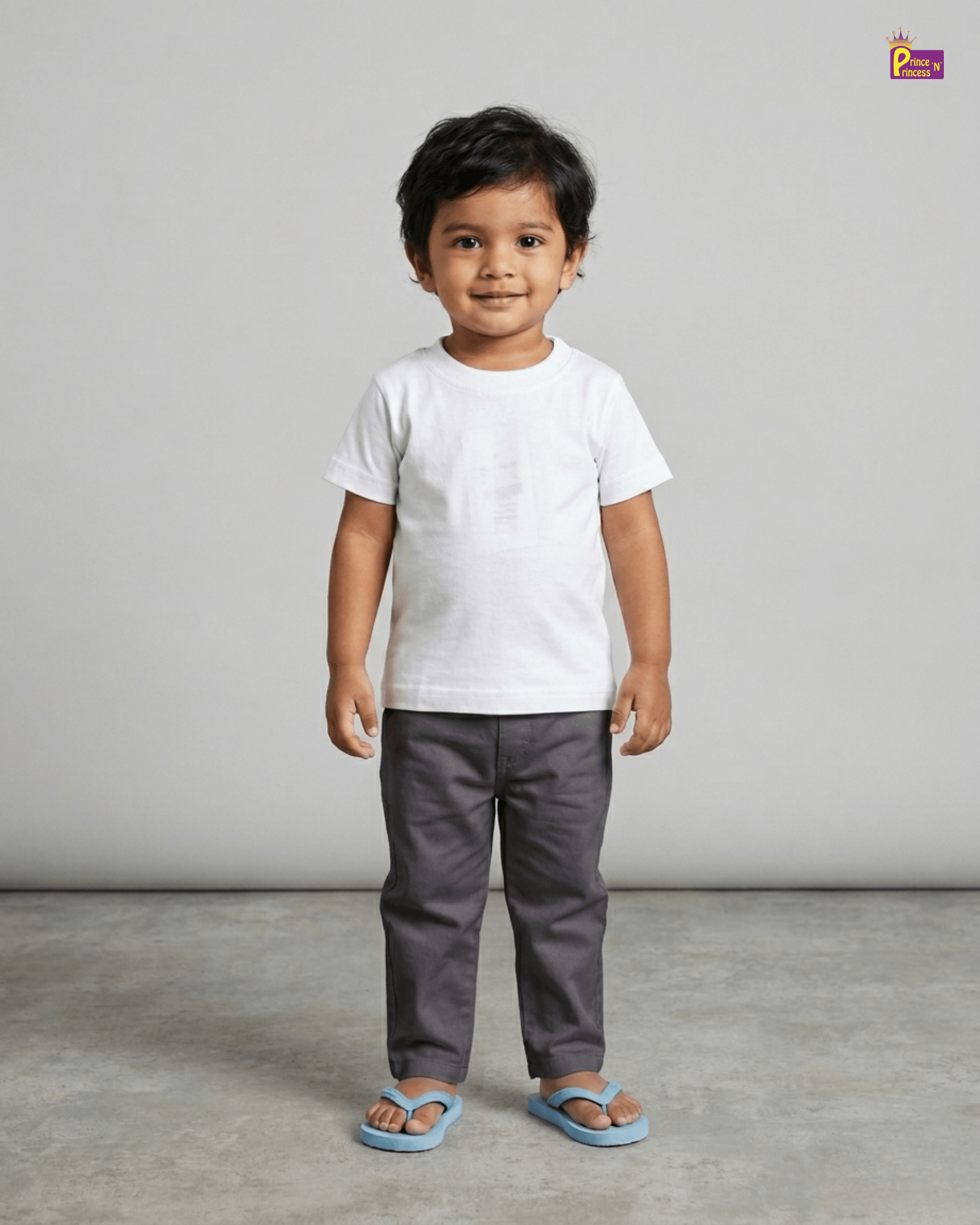 Boys Cotton T-Shirt in White TS047 for kids festival wear