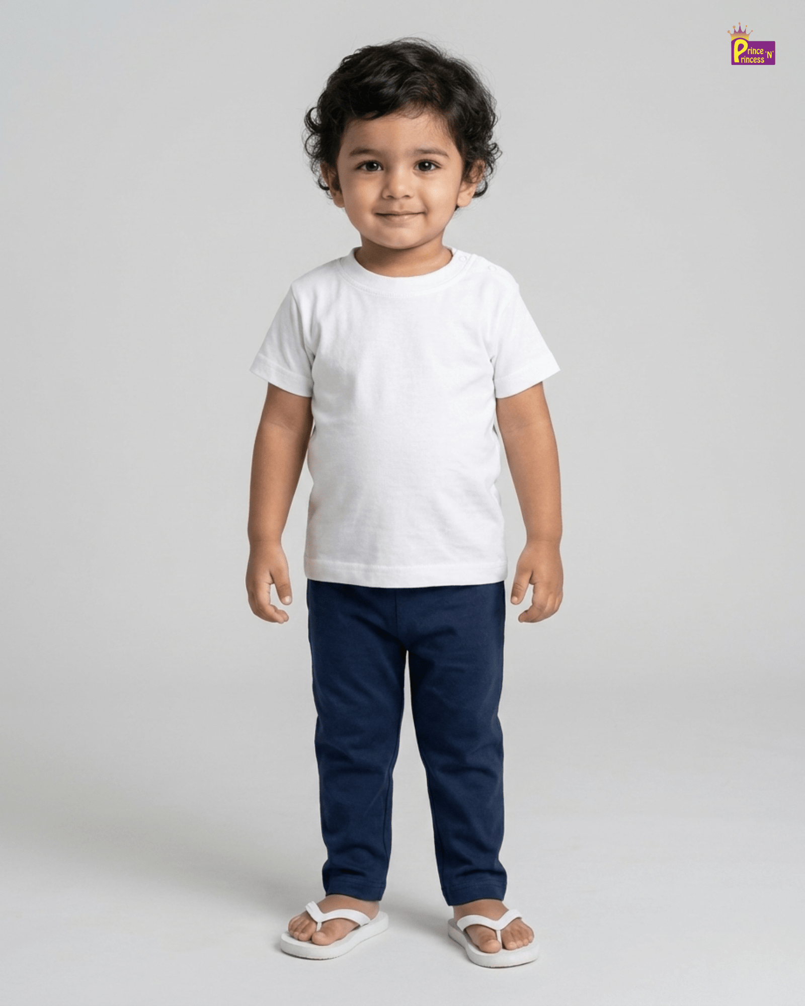 Boys Cotton T-Shirt in White TS174 for kids festival wear