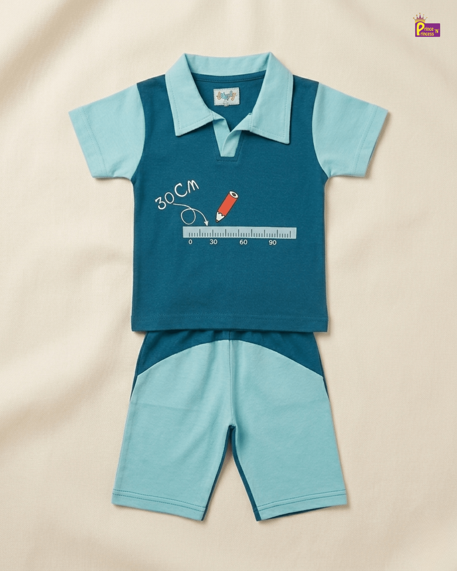 Boys Cotton T-Shirt Set in Blue TS196 for kids festival wear