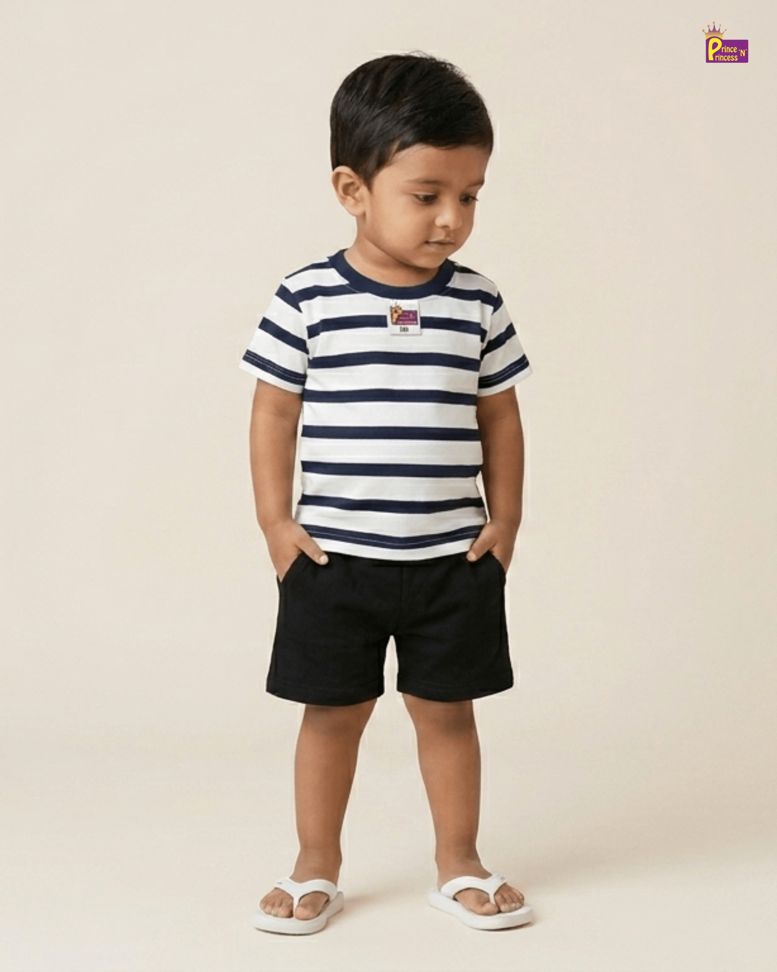 Boys Cotton White T-Shirt with Trouser TS066 for kids festival wear
