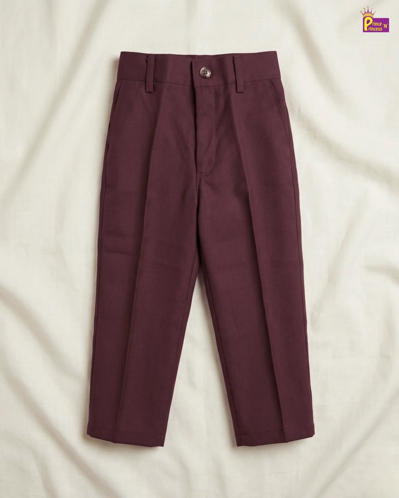 Boys Formal Pant - Kids Brown Straight Fit Dress Trouser for Wedding & Party PT053 for kids festival wear