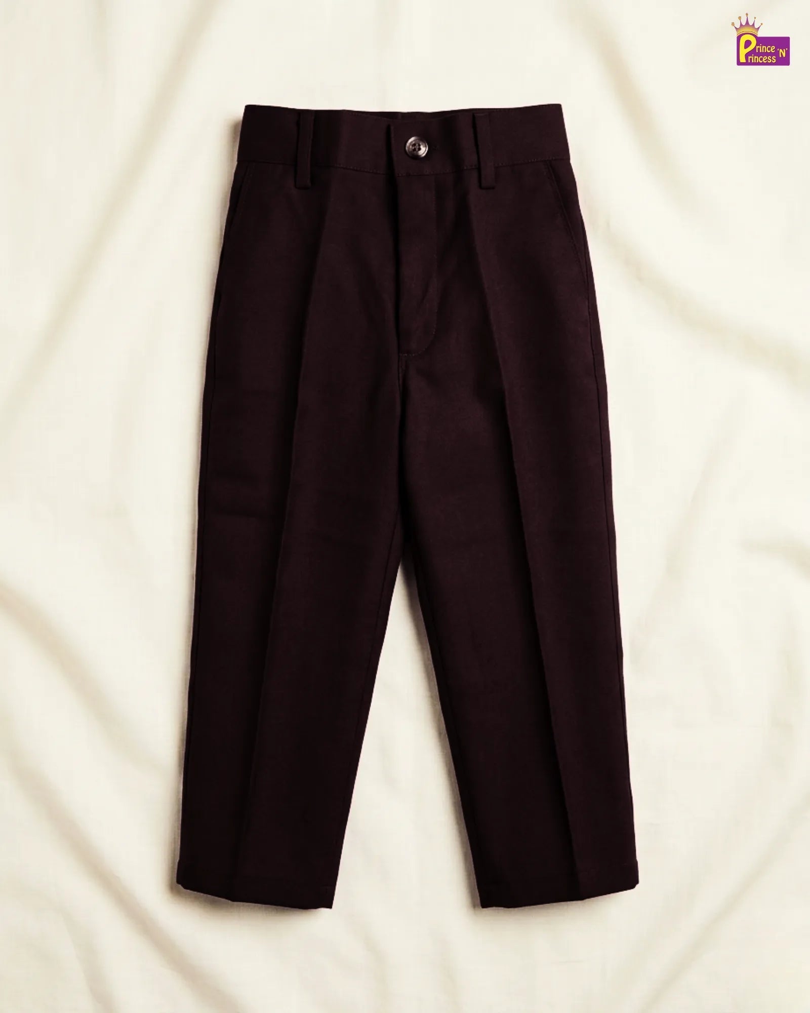Boys Formal Pant - Kids Dark Brown Straight Fit Dress Pant for Wedding & Party PT054 for kids festival wear