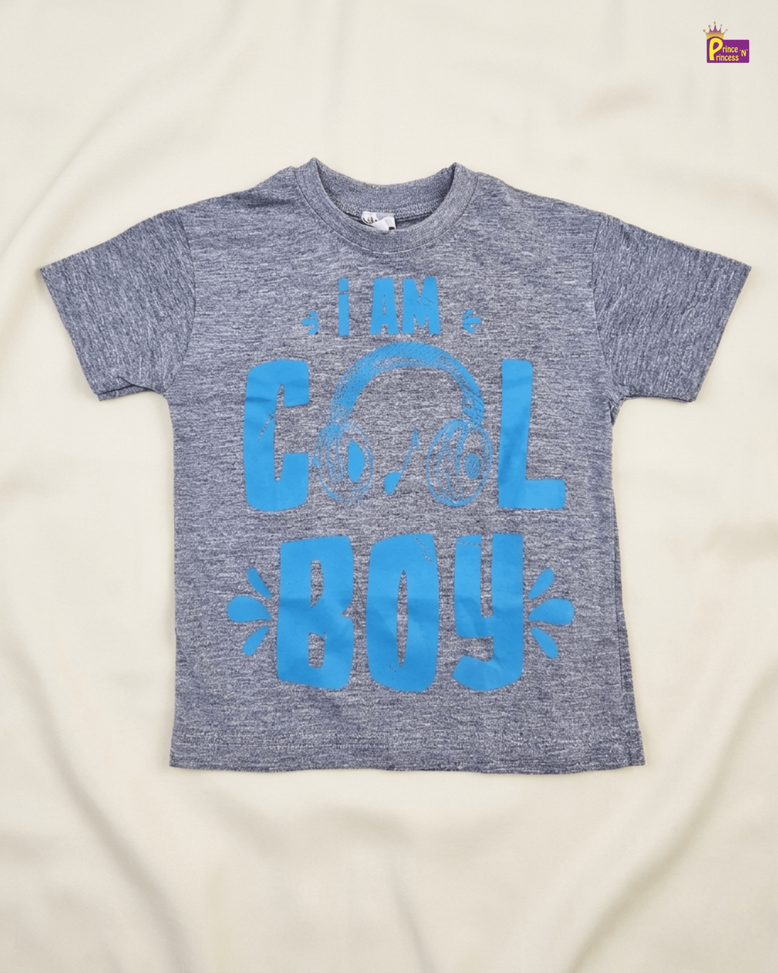 Boys Grey Printed TShirt TS026 for kids festival wear