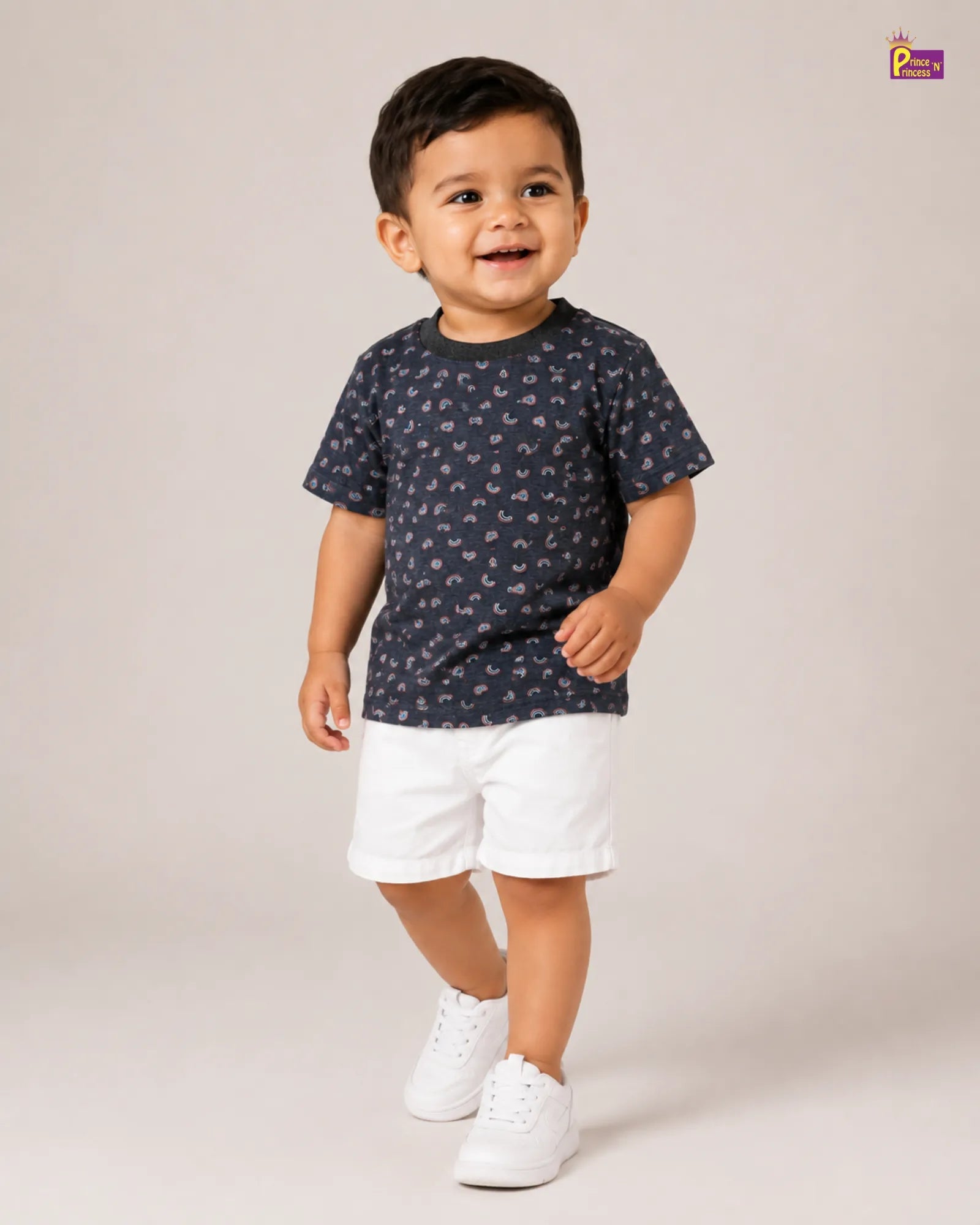 Boys Grey Printed TShirt TS069 for kids festival wear