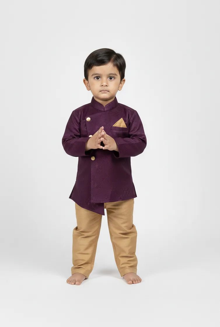 Boys Kurta Pajama in Whine KP183 - Prince N Princess