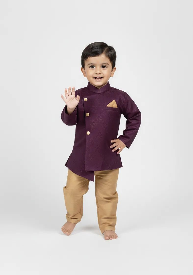 Boys Kurta Pajama in Whine KP183 - Prince N Princess