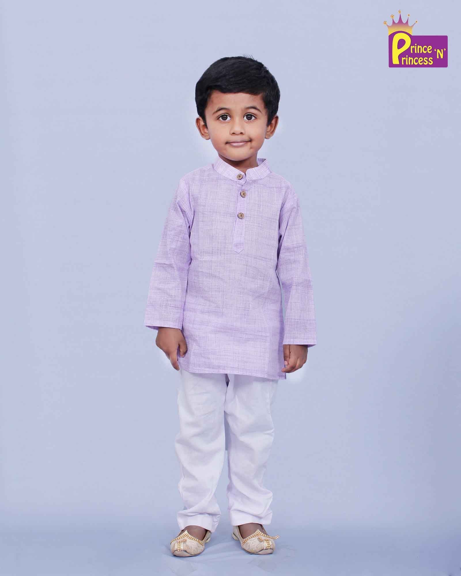 Boys Lavender Kurta Paijama KP057 - Prince N Princess