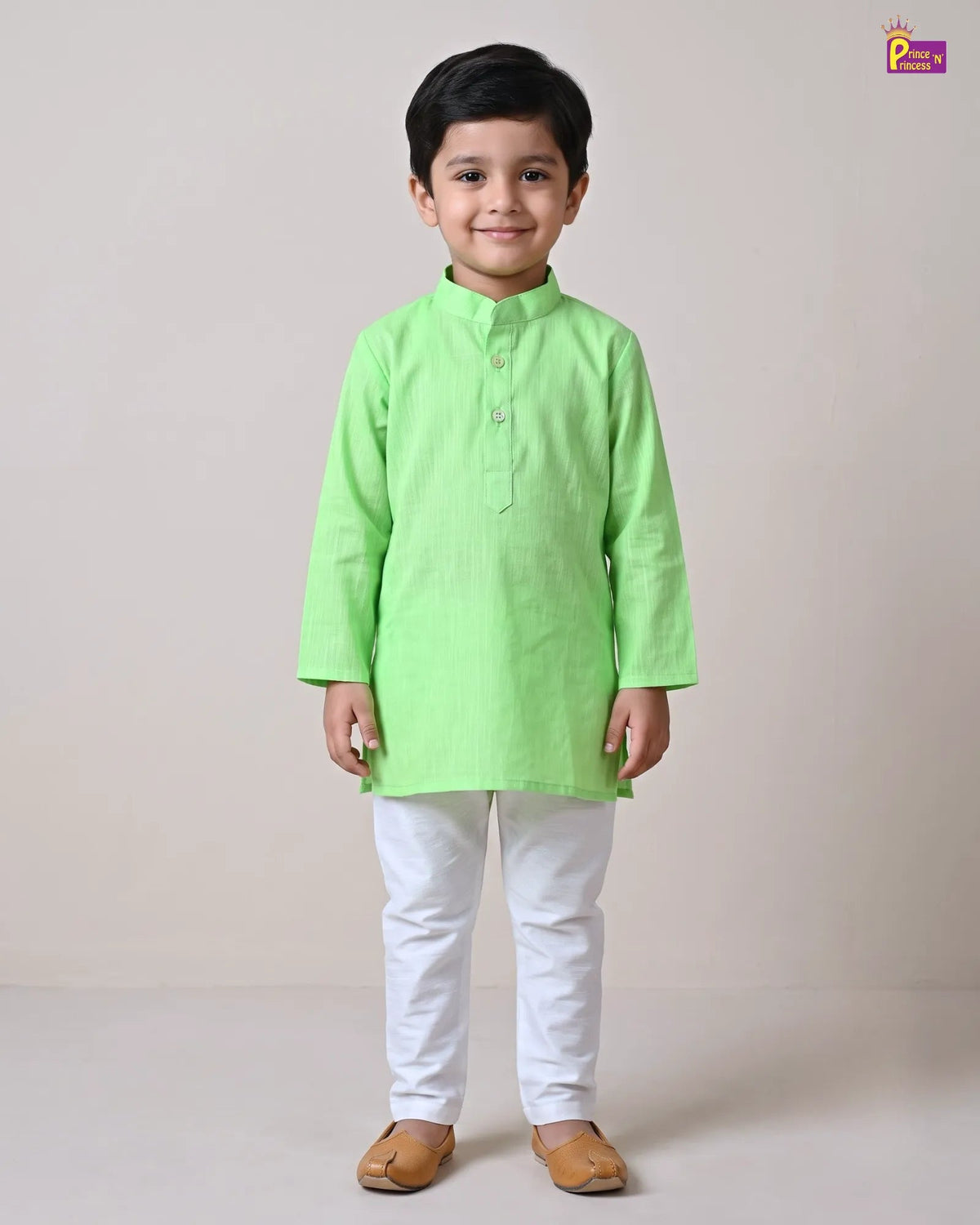 Boys Light Green Kurta Pajama - Festival & Function Set KP242 for kids festival wear