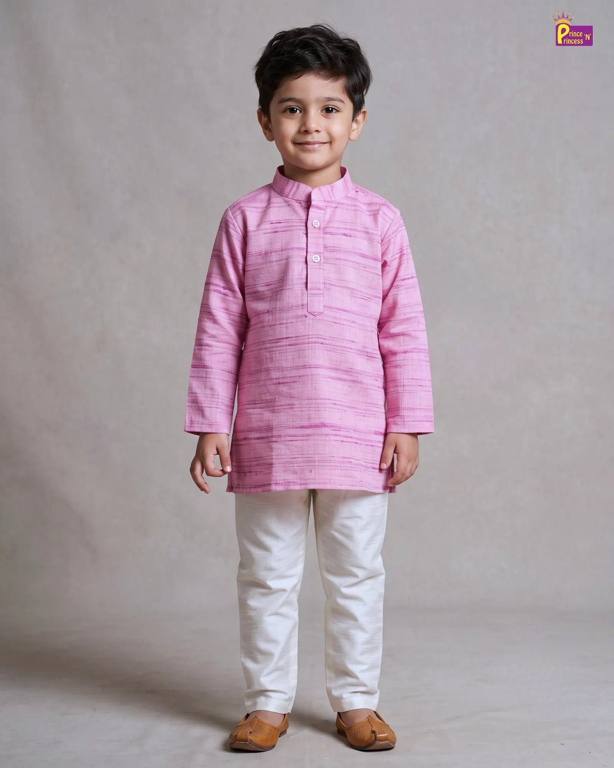 Boys Melange Pink Kurta Pajama - Festival & Function Wear KP244 for kids festival wear