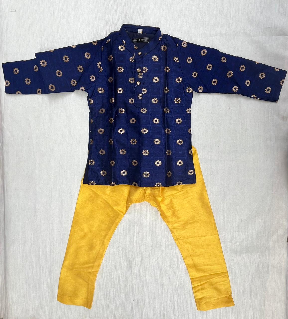 Boys Navy Kurta Pajama KP195 - Prince N Princess