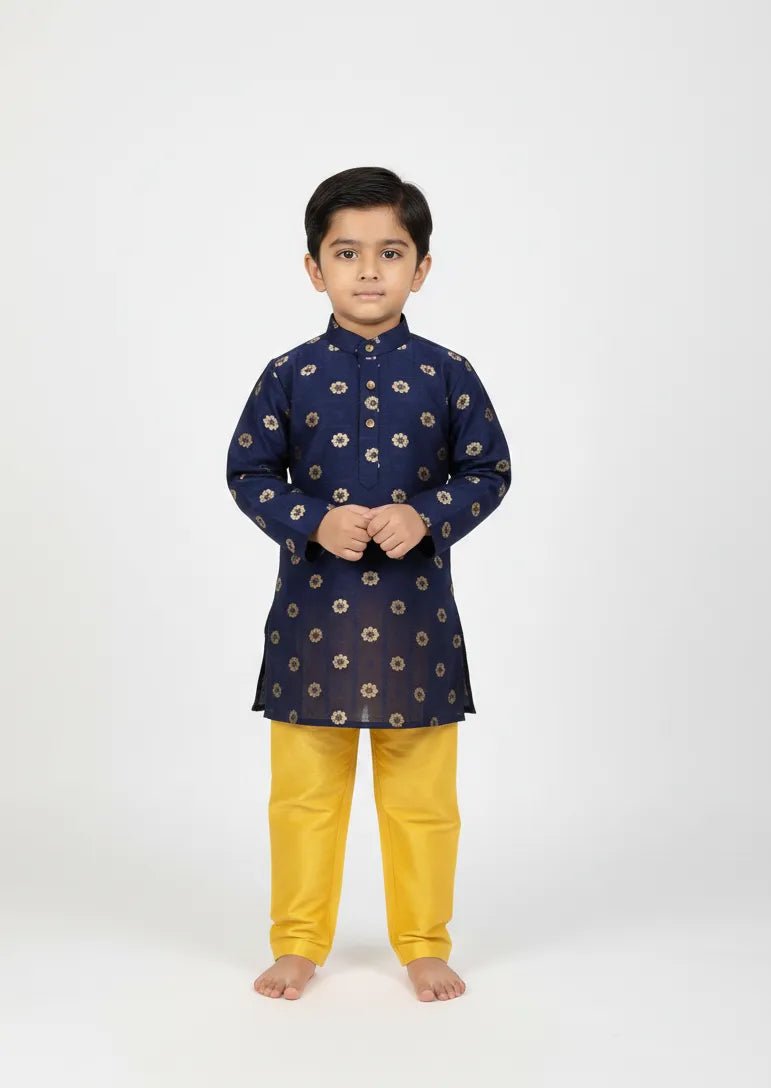 Boys Navy Kurta Pajama KP195 - Prince N Princess