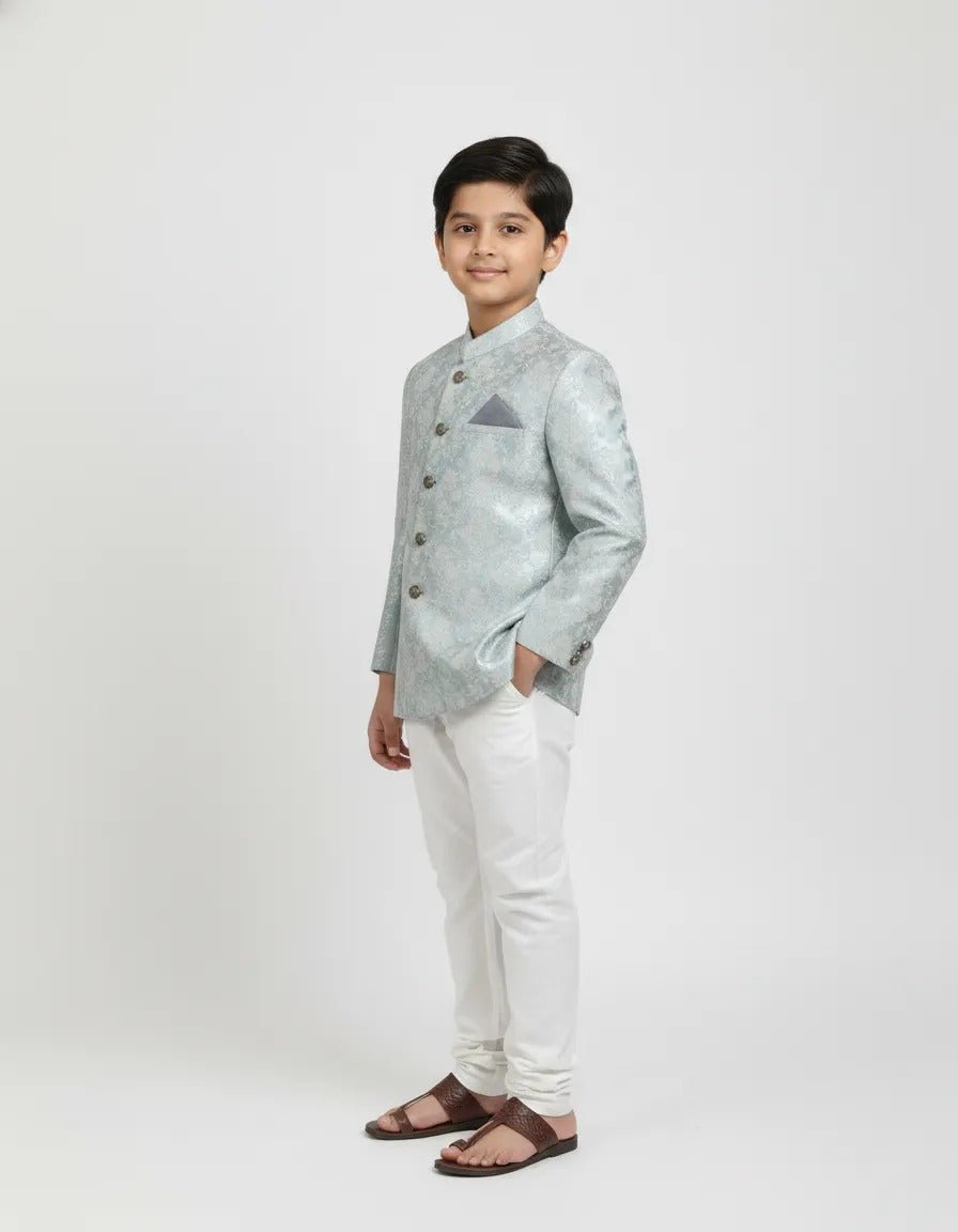 Boys Overcoat Sherwani in Blue KP155 - Prince N Princess
