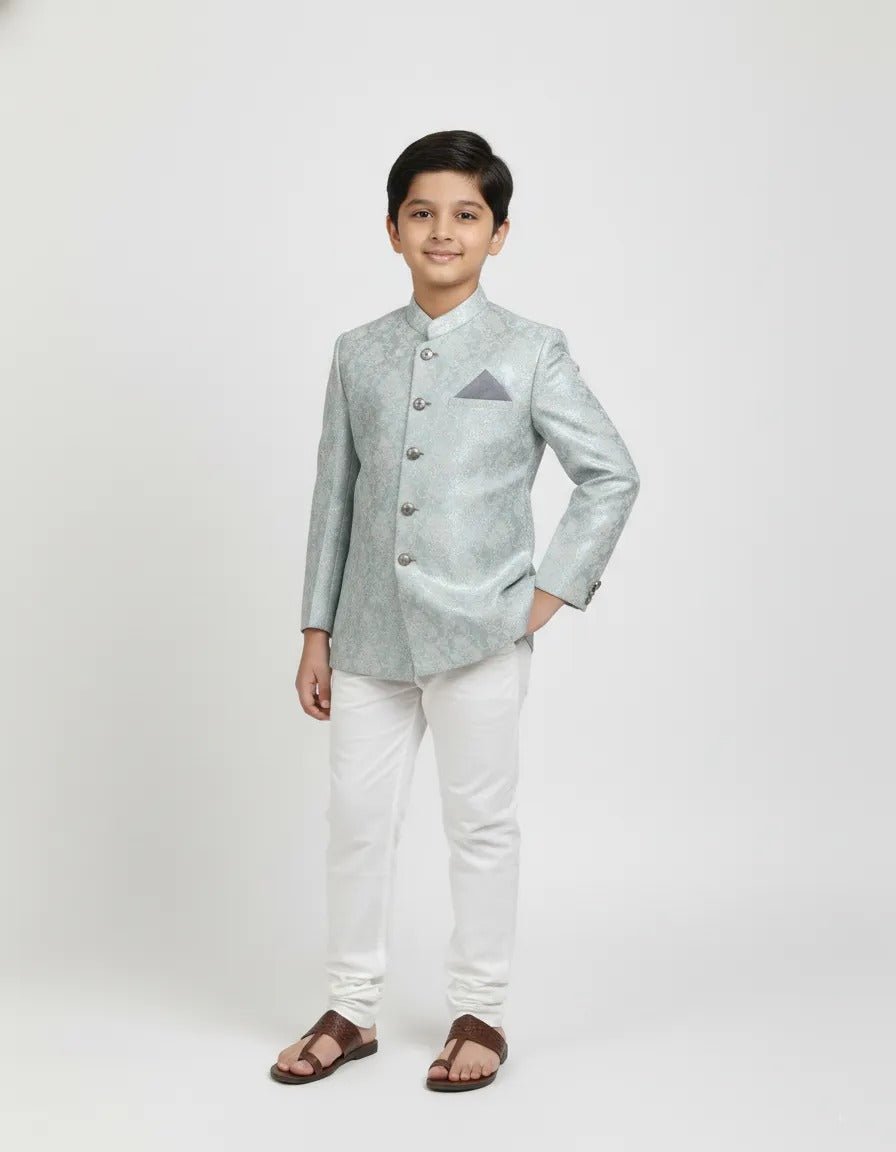 Boys Overcoat Sherwani in Blue KP155 - Prince N Princess