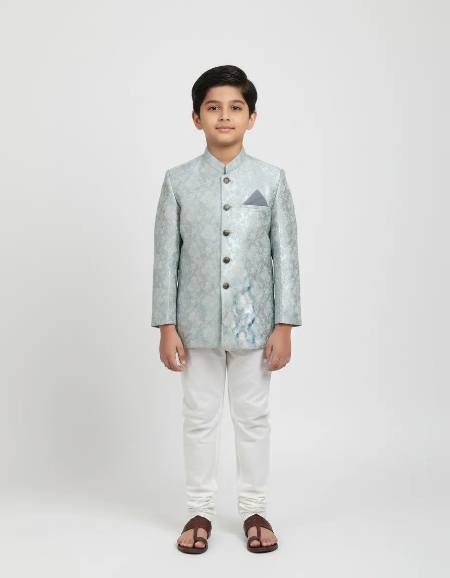 Boys Overcoat Sherwani in Blue KP155 - Prince N Princess