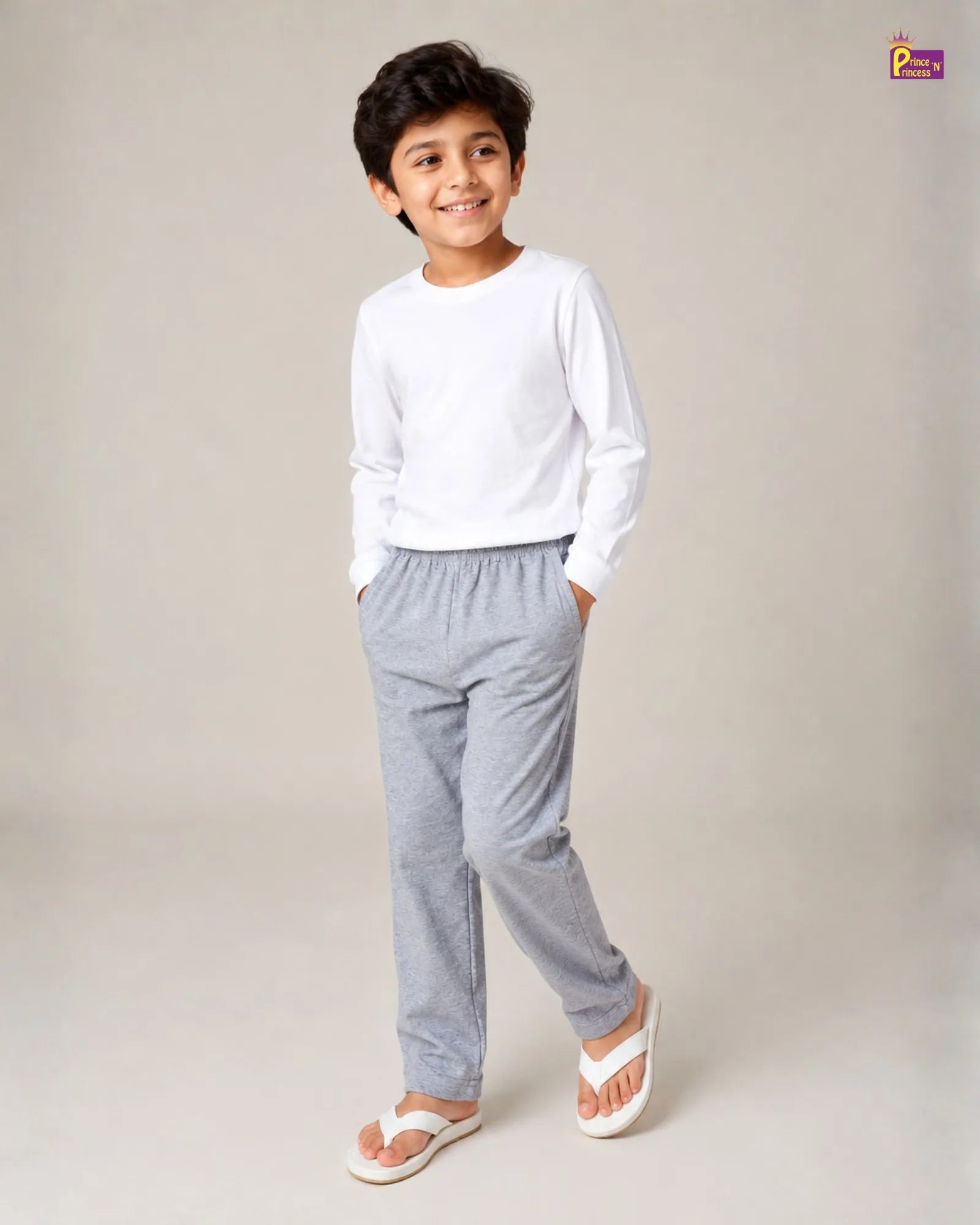 Boys Pant - Kids Cotton Grey Pant for Casual Wear PT068 for kids festival wear